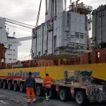 Lyft av ca 340 ton tung transformator i Luleå hamn